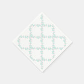 Preppy Waterverf Floral Gingham Verjaardag Servet (Hoek)