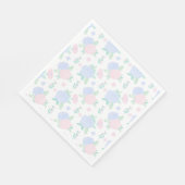 Preppy Waterverf Floral Gingham Verjaardag Servet (Hoek)