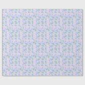 Preppy Waterverf Flowers bewerkbaar Cadeaupapier (Vlak)