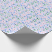 Preppy Waterverf Flowers bewerkbaar Cadeaupapier (Hoek)