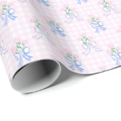 Preppy Waterverf Flowers bewerkbaar Cadeaupapier (Rol Hoek)