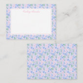 Preppy waterverf Flowers Gepersonaliseerd briefpap Notitiekaartje (Voorkant / Achterkant)