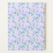 Preppy Waterverf Flowers Monogram Planner (Achterkant)