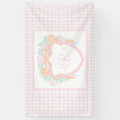 Preppy Waterverf Herfst Crest Verjaardag vinyl ban Spandoek (Verticaal)