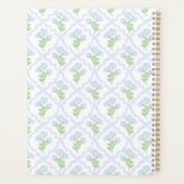 Preppy Waterverf Monogram Hydrangea Bows Planner (Achterkant)