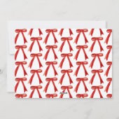 Preppy Waterverf Monogram krans Feestdagenkaart (Achterkant)