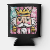 Preppy Waterverf Notenkraker Santa Christmas Girly Blikjeskoeler (Voorkant)