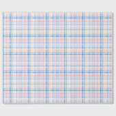 Preppy Waterverf Pastel gingham plaid Party Cadeaupapier (Vlak)