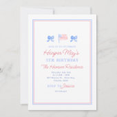 Preppy Waterverf Patriottisch 4 juli bewerkbaar Kaart (Voorkant)