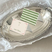 Preppy Wedding Guest Escort & Place Card Kaart