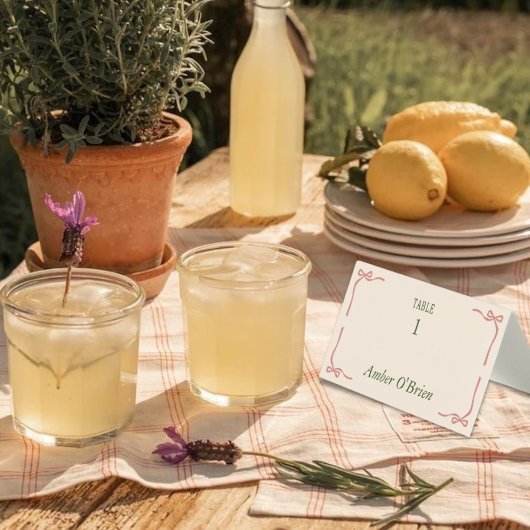 Preppy Wedding Guest Escort & Place Card Kaart