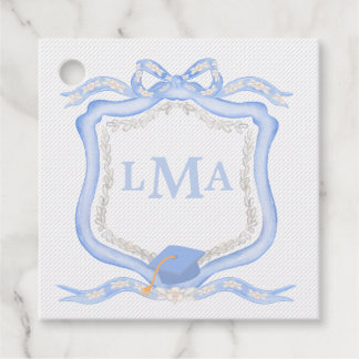 Preppy Wedgewood monogram Afstuderen Bedankjes Labels