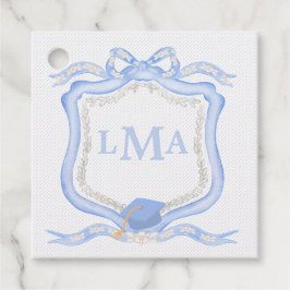 Preppy Wedgewood monogram Afstuderen Bedankjes Labels