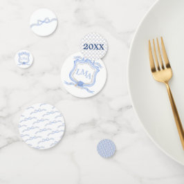 Preppy Wedgewood monogram Afstuderen Confetti
