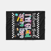 Preppy Welkom terug in Blij dat je hier terug naar Fleece Deken (Voorkant (Horizontaal))