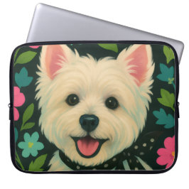 Preppy Westie Electronics Bag Laptop Mouw Sleeve