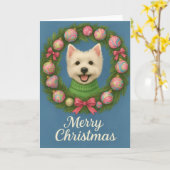 Preppy Westie Kaart (Gele Bloem)