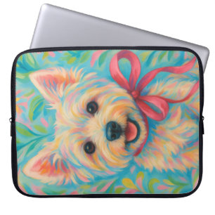 Preppy Westie Laptop Sleeve