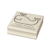 Preppy Whale gepersonaliseerd Rubberstempel (Stempel)