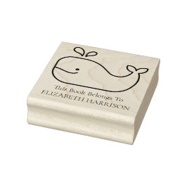 Preppy Whale gepersonaliseerd Rubberstempel