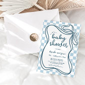 Preppy Whimsical Boys-Baby shower Kaart