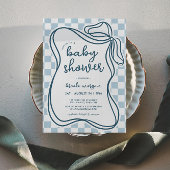 Preppy Whimsical Boys-Baby shower Kaart