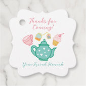 Preppy Whimsical Tea Party Bedankjes Labels (Voorkant)