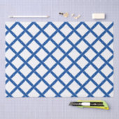 Preppy White en Blue Bamboo Pattern Tissuepapier (Craft)
