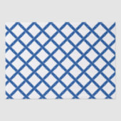 Preppy White en Blue Bamboo Pattern Tissuepapier (Voorkant)