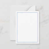 Preppy White Pineapple on Blue Notitiekaartje (Achterkant)