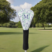Preppy White Zebra Martini Monogram Golfheadcover