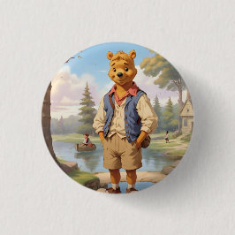 Preppy Winnie de Pooh 1 Ronde Button 3,2 Cm