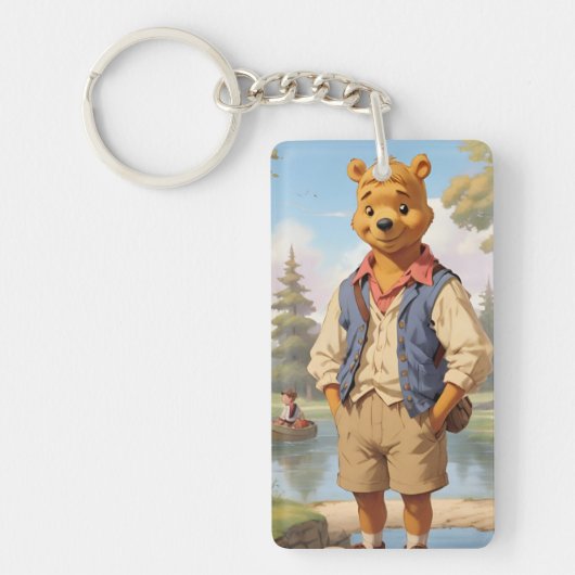 Preppy Winnie de Pooh 1 Sleutelhanger (Voorkant)