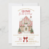 Preppy Winter Housewarming Feest Nieuw Thuis Kaart (Voorkant)
