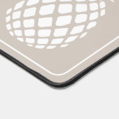 Preppy Witte Ananas op Beige Bureaumat (Hoek)