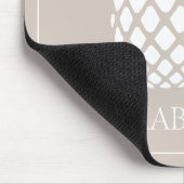 Preppy Witte Ananas op Beige Muismat (Hoek)