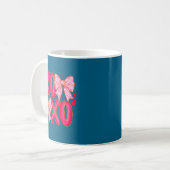 Preppy Xoxo Coquette Bow Hearts Valentine's Day Wo Koffiemok (Voorkant links)