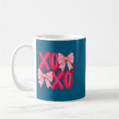 Preppy Xoxo Coquette Bow Hearts Valentine's Day Wo Koffiemok (Links)