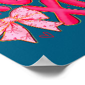 Preppy Xoxo Coquette Bow Hearts Valentine's Day Wo Poster (Hoek)