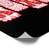 Preppy Xoxo Coquette Bow Hearts Valentine's Day Wo Poster (Hoek)