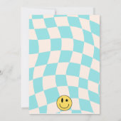 Preppy Y2K Retro Blue Party Uitnodiging voor verja (Achterkant)