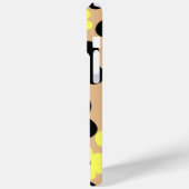 Preppy Yellow Black Hippie Flower Pattern Case-Mate iPhone Case (Achterkant / Links)