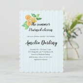 Preppy Yellow Flower Stripe Summer Ik ben elf gewo Kaart (Staand voorkant)