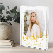 Preppy Yellow Script-Afstuderen Fotoblokken