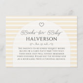 Preppy Yellow Stripes Baby Shower Book Request Informatiekaartje (Voorkant)