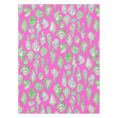 Preppy Zeeschelpen op Roze Zeekant Tafelkleed (Voorkant)