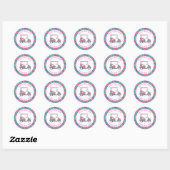 Preppy Zeeschildpadden Golfkar Ronde Sticker (Vel)