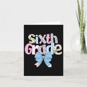 Preppy zesde klas leraar Blauwe Bloemen Coquette P Kaart