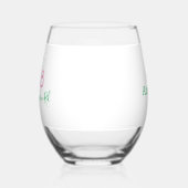 Preppy Zip Code Street Adres gepersonaliseerd Wijnglas Zonder Voet (Links)