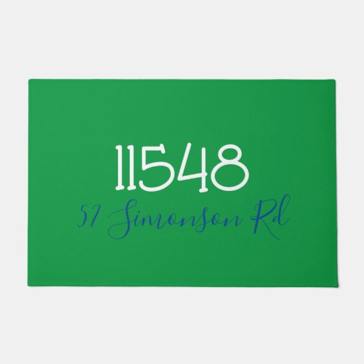 Preppy Zip Code Street Adres Persoonlijke Doorma Deurmat (Voorkant)